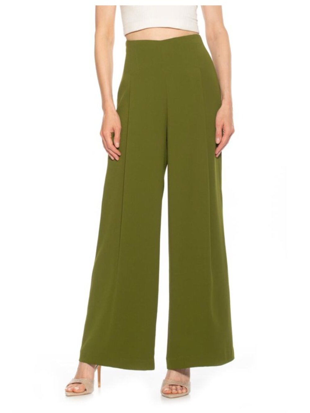 Alexia Admor Elia High Waist Pleat Wide Leg Pants